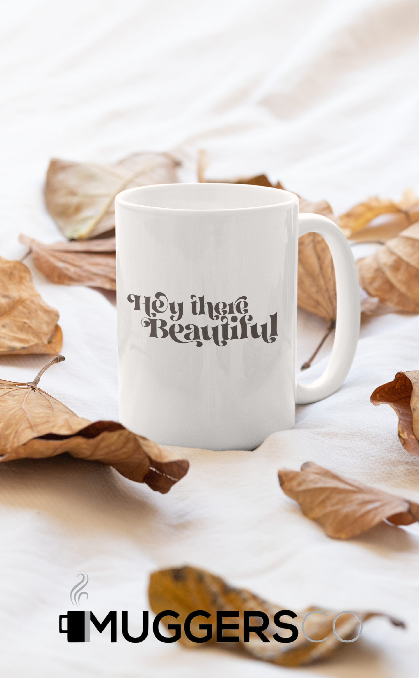 Hey there beautiful white coffee mug
